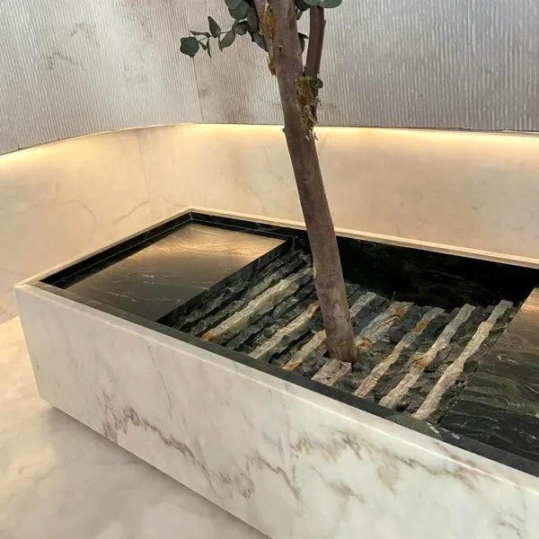 Natural stone planter