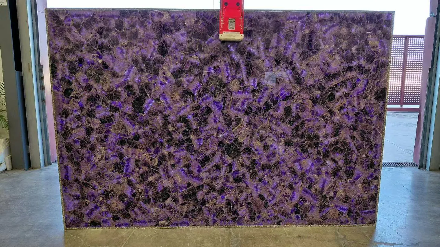 Amethyst: real slab in our warehouse
