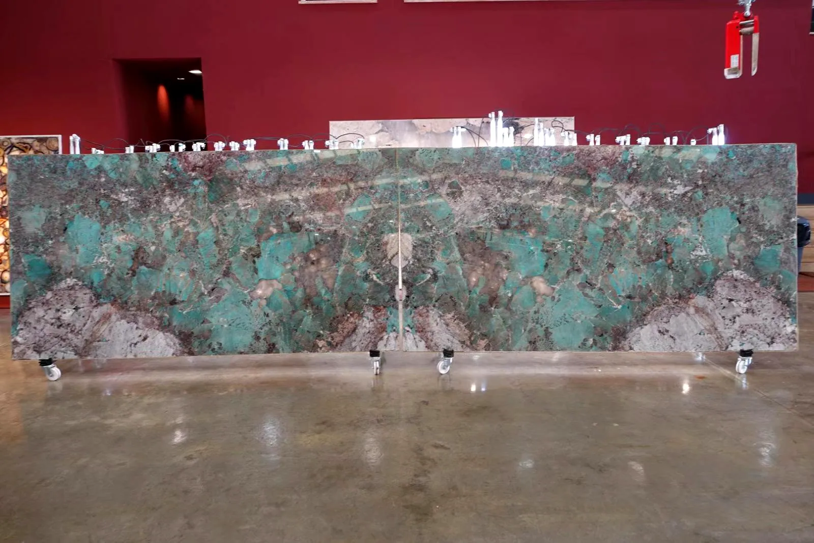 Amazonite: real slab in our warehouse